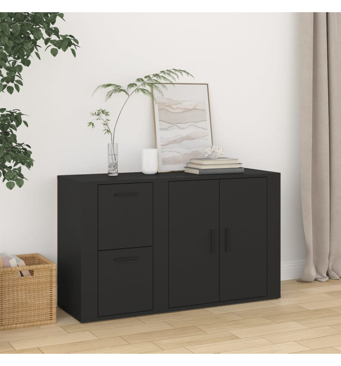 Buffet Noir 100x33x59,5 cm Bois d'ingénierie | Mobilier & Déco
