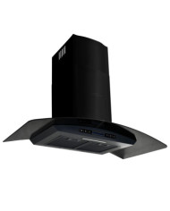 Hotte murale Acier inoxydable 756 m³/h 90 cm Noir | Mobilier & Déco