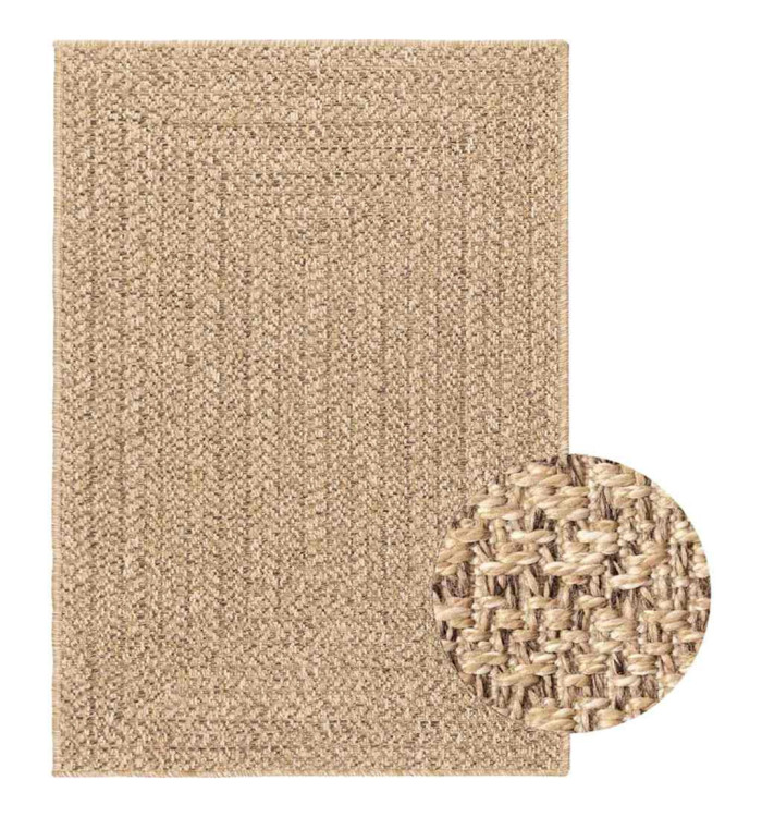 Tapis 160x230 cm aspect jute intérieur et extérieur | Mobilier & Déco
