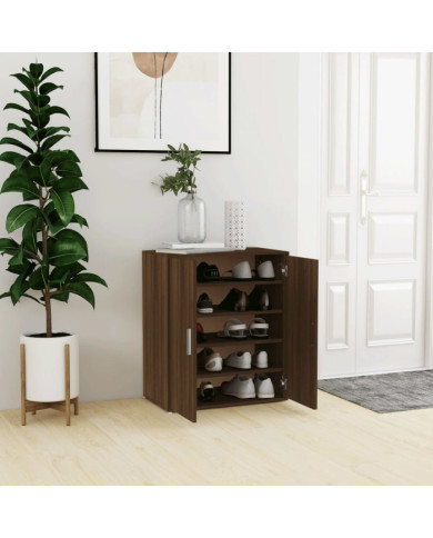 Meuble à chaussures Chêne marron 60x35x70 cm Bois d'ingénierie | Mobilier & Déco