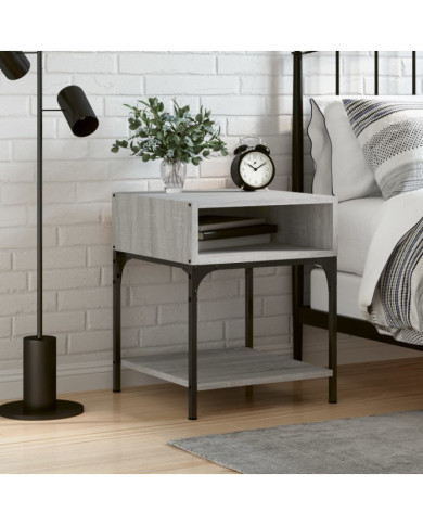 Table de chevet sonoma gris 40x41x50 cm bois d'ingénierie | Mobilier & Déco