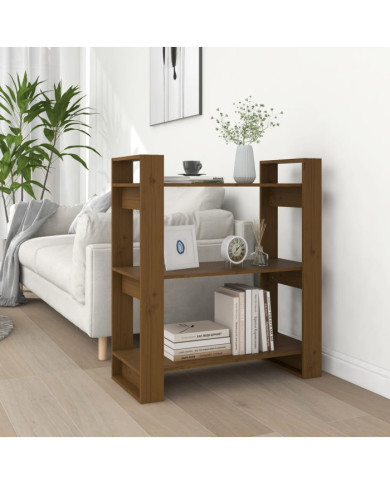 Bibliothèque/Cloison Marron miel 80x35x91 cm Bois massif | Mobilier & Déco