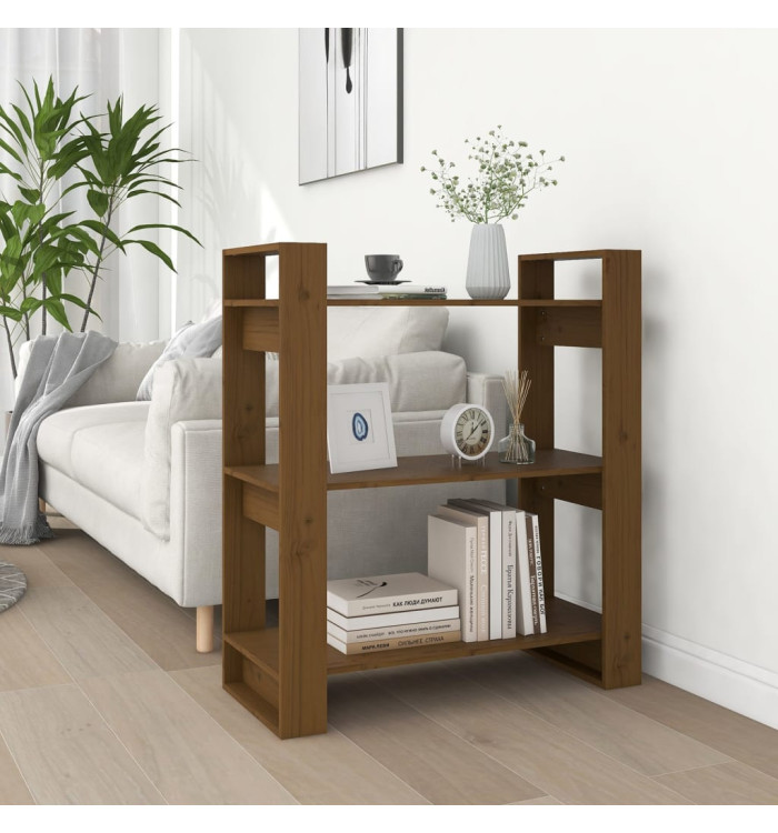 Bibliothèque/Cloison Marron miel 80x35x91 cm Bois massif | Mobilier & Déco