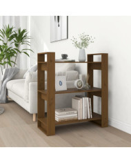 Bibliothèque/Cloison Marron miel 80x35x91 cm Bois massif | Mobilier & Déco