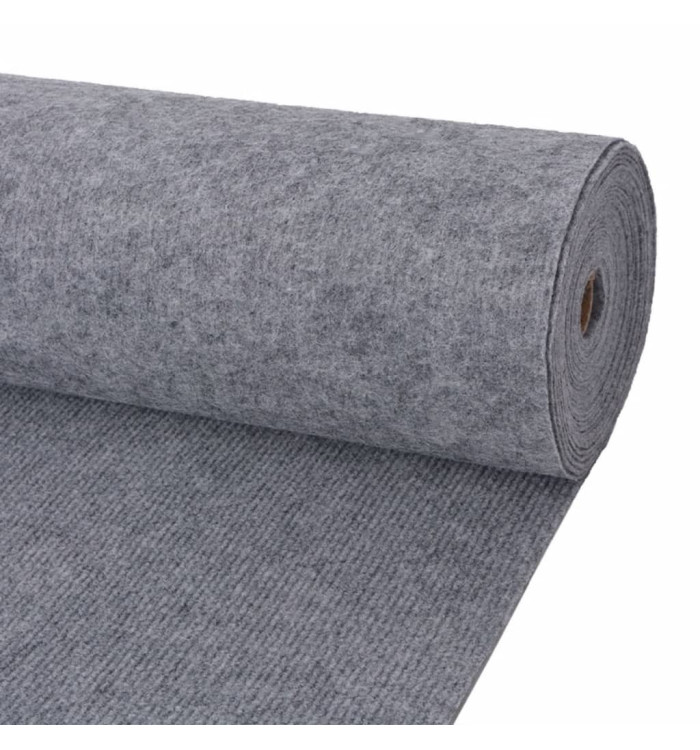 Tapis strié pour exposition 1,2x20 m Gris | Mobilier & Déco