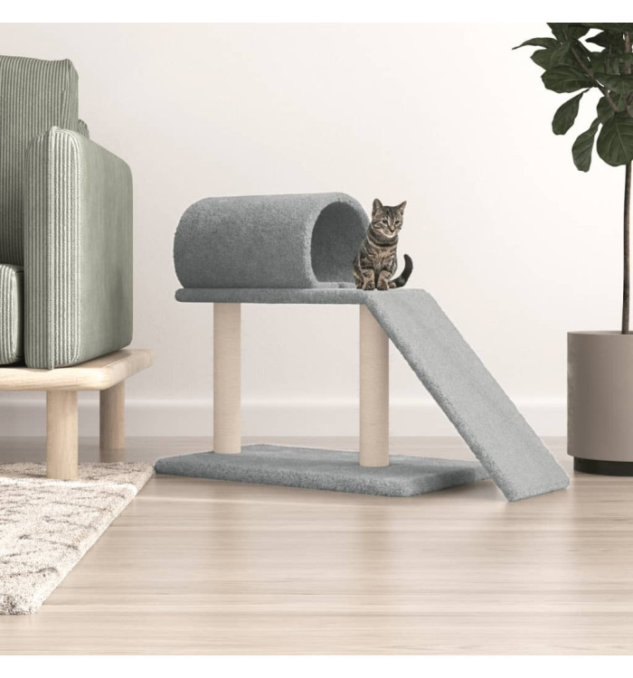 Arbres à chat avec tunnel et échelle gris clair 55,5 cm | Mobilier & Déco