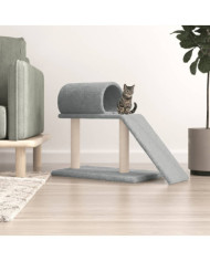 Arbres à chat avec tunnel et échelle gris clair 55,5 cm | Mobilier & Déco