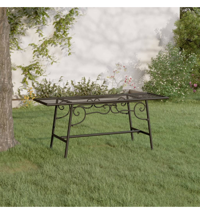 Banc tour d'arbre 110 cm Noir Acier | Mobilier & Déco