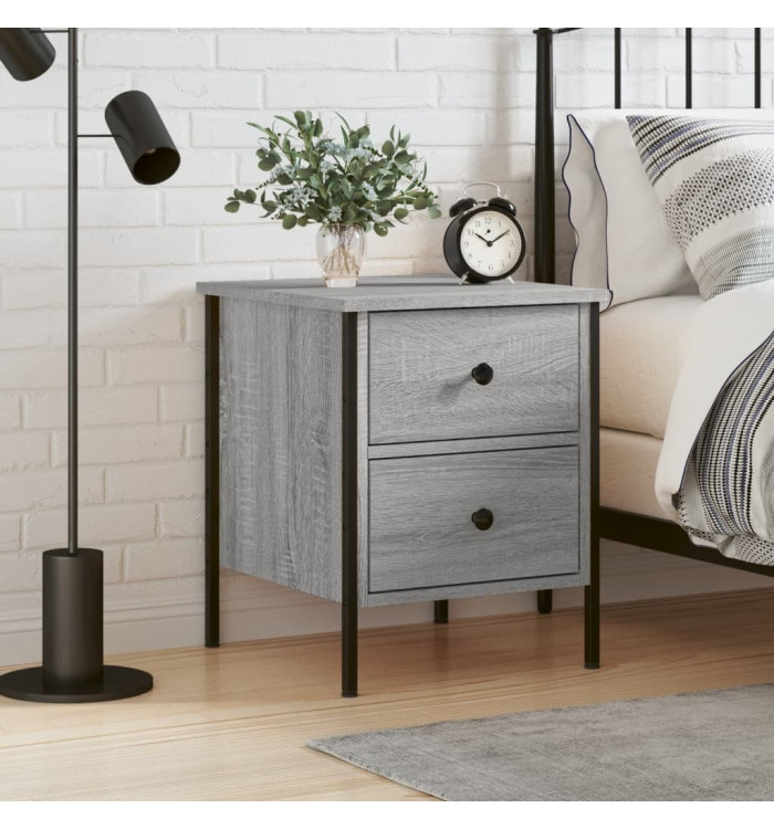 Table de chevet sonoma gris 40x42x50 cm bois d'ingénierie | Mobilier & Déco