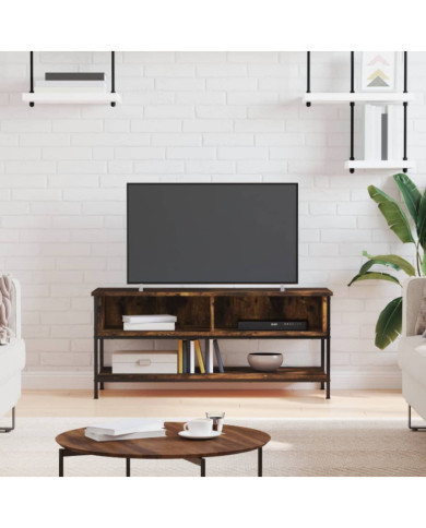Meuble TV chêne fumé 100x35x45 cm bois d'ingénierie | Mobilier & Déco
