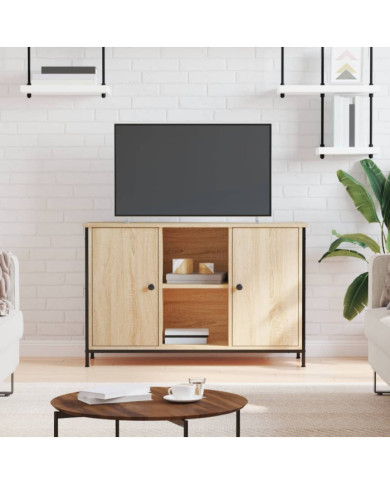 Meuble TV chêne sonoma 100x35x65 cm bois d'ingénierie | Mobilier & Déco