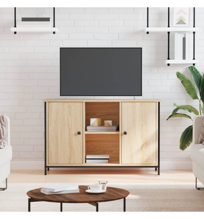Meuble TV chêne sonoma 100x35x65 cm bois d'ingénierie | Mobilier & Déco