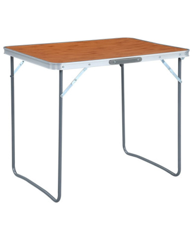 Table pliable de camping avec cadre en métal 80x60 cm | Mobilier & Déco