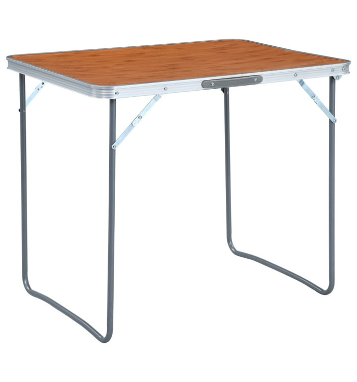 Table pliable de camping avec cadre en métal 80x60 cm | Mobilier & Déco