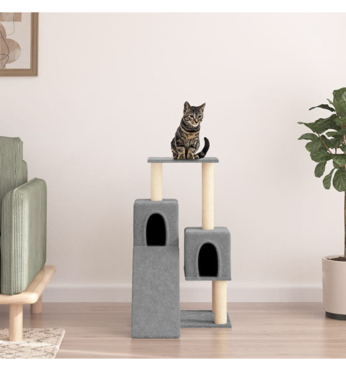Arbre à chat avec griffoirs en sisal Gris clair 82 cm | Mobilier & Déco