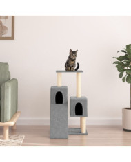 Arbre à chat avec griffoirs en sisal Gris clair 82 cm | Mobilier & Déco