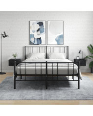 Tables de chevet murales 2 pcs noir 35x35x20 cm | Mobilier & Déco