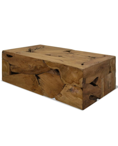Table basse 90x50x30 cm Teck véritable Marron | Mobilier & Déco
