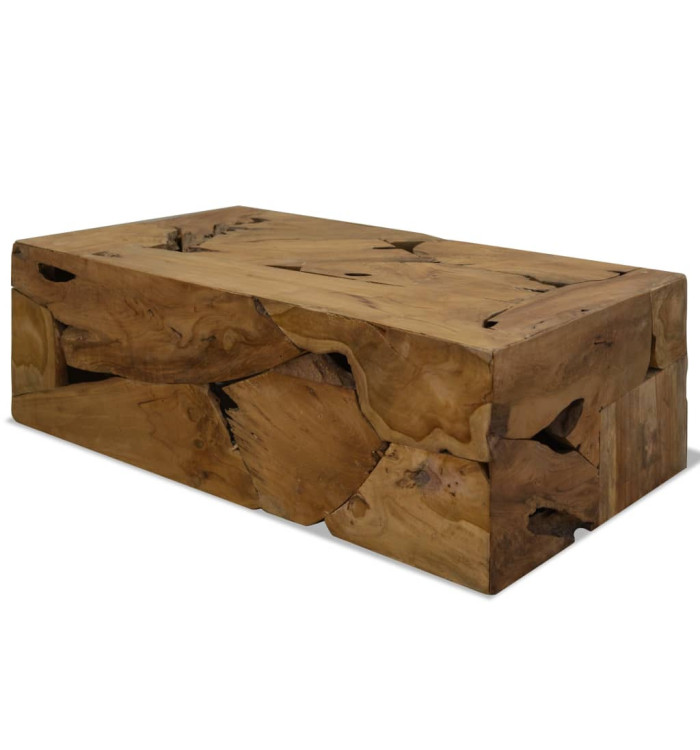 Table basse 90x50x30 cm Teck véritable Marron | Mobilier & Déco