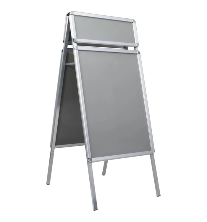 Support d'affiche A1 avec en-tête pour clients Aluminium | Mobilier & Déco