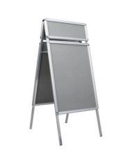 Support d'affiche A1 avec en-tête pour clients Aluminium | Mobilier & Déco