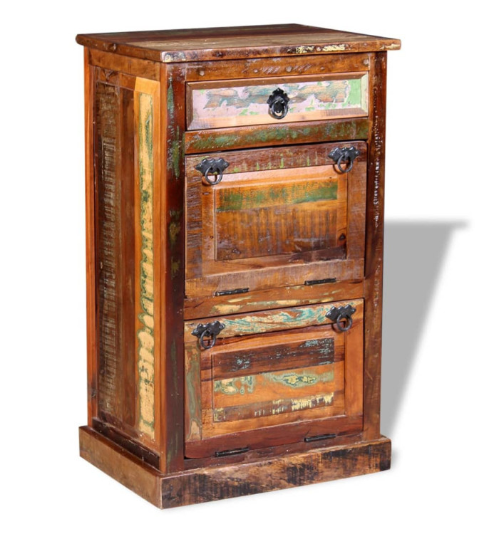 Armoire à chaussures 4 couches avec tiroir Bois de récupération | Mobilier & Déco