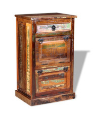 Armoire à chaussures 4 couches avec tiroir Bois de récupération | Mobilier & Déco