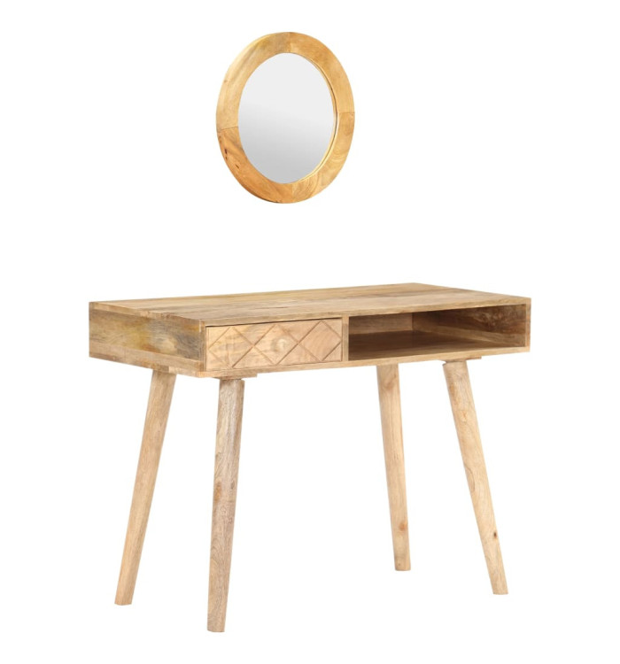 Coiffeuse 100x50x76 cm Bois de manguier solide | Mobilier & Déco