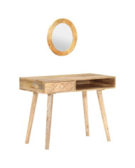 Coiffeuse 100x50x76 cm Bois de manguier solide | Mobilier & Déco
