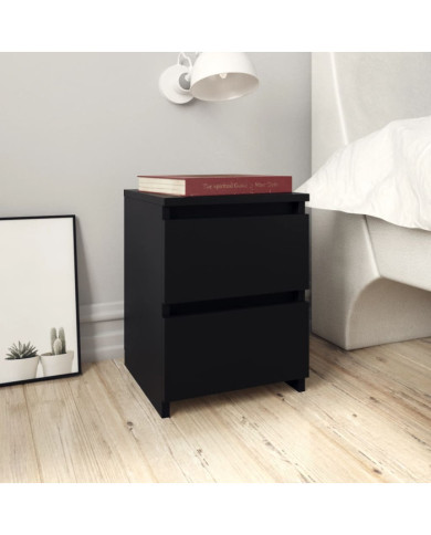Table de chevet Noir 30x30x40 cm Bois d'ingénierie | Mobilier & Déco