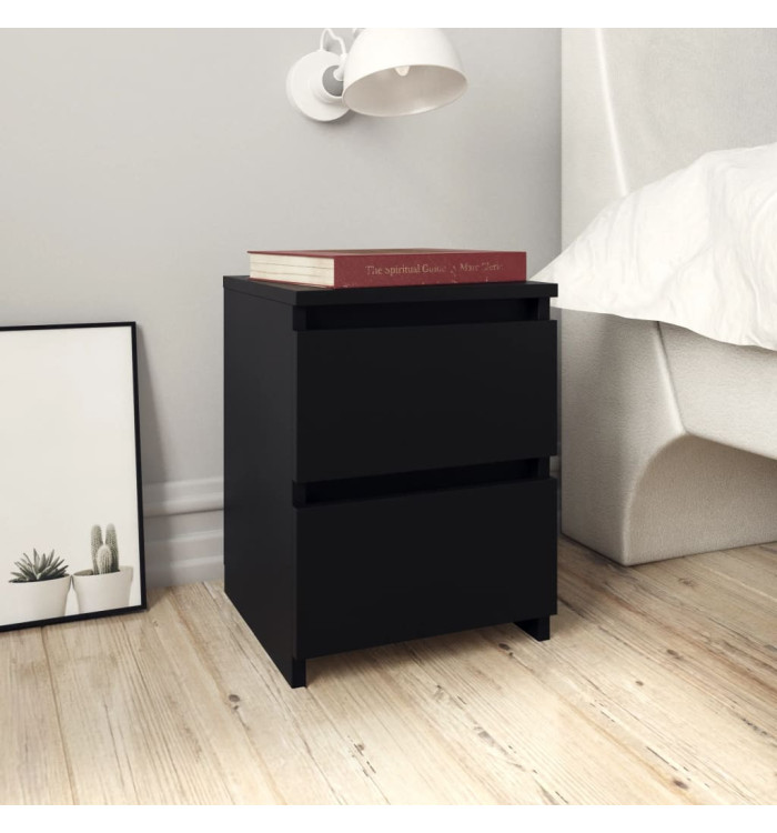 Table de chevet Noir 30x30x40 cm Bois d'ingénierie | Mobilier & Déco