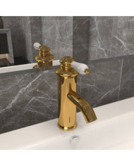 Robinet de lavabo de salle de bain Doré 130x180 mm | Mobilier & Déco