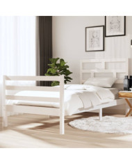 Cadre de lit sans matelas blanc 90x190 cm bois massif | Mobilier & Déco