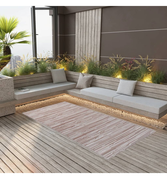 Tapis d'extérieur ARAKIL marron 120x180 cm PP | Mobilier & Déco