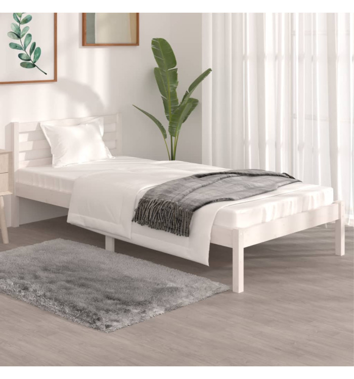 Cadre de lit sans matelas 90x190 cm blanc | Mobilier & Déco