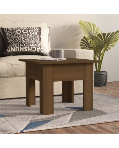 Table basse chêne marron 55x55x42 cm bois d'ingénierie | Mobilier & Déco