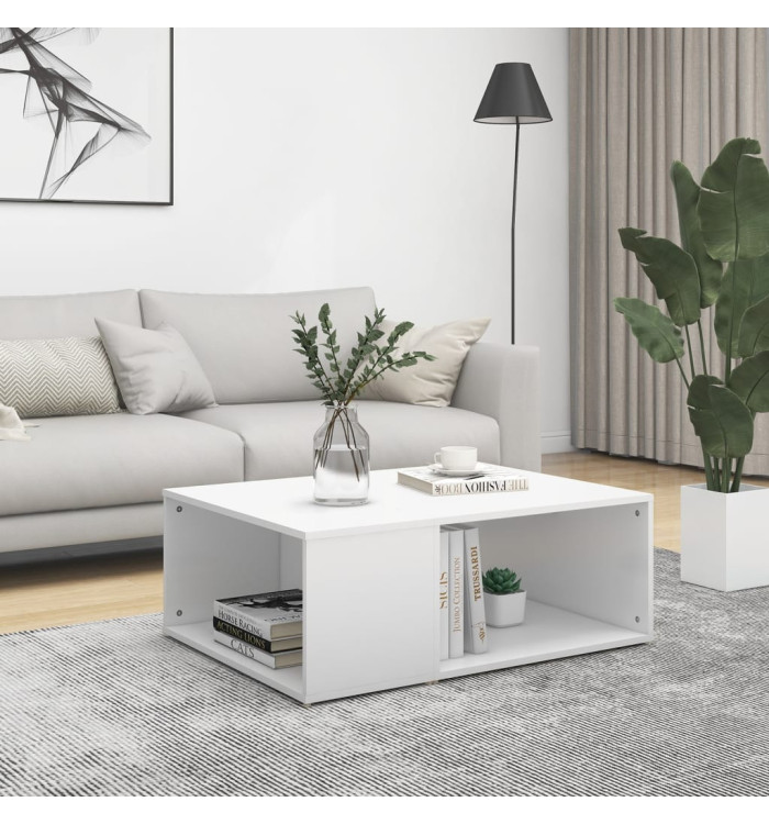 Table basse blanc 90x67x33 cm bois d'ingénierie | Mobilier & Déco