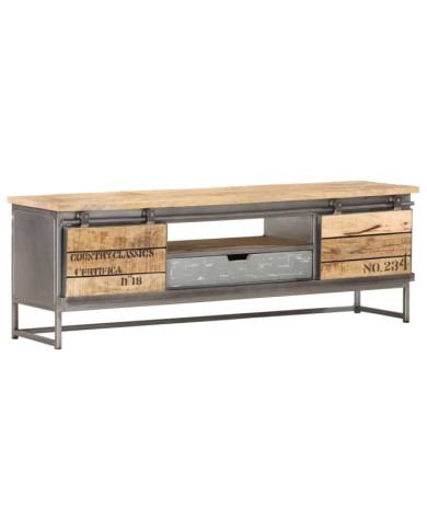 Meuble TV 120 x 30 x 40 cm Bois massif de manguier | Mobilier & Déco