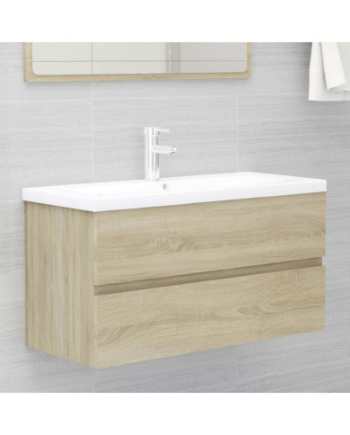 Armoire d'évier Chêne sonoma 90x38,5x45 cm Bois d'ingénierie | Mobilier & Déco