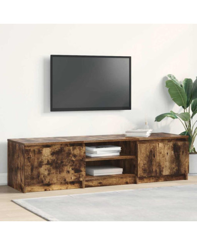 Meuble TV Chêne fumé 140x40x35,5 cm Bois d'ingénierie | Mobilier & Déco