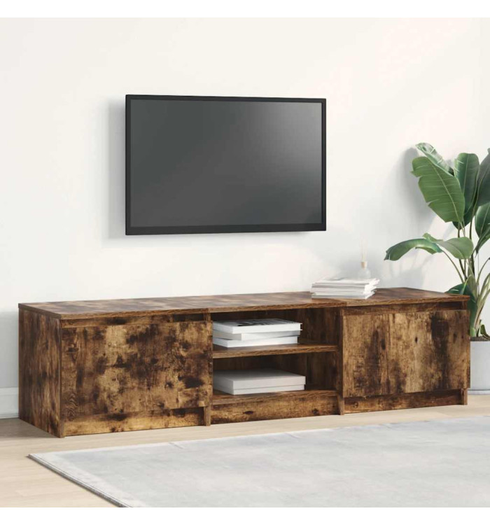 Meuble TV Chêne fumé 140x40x35,5 cm Bois d'ingénierie | Mobilier & Déco