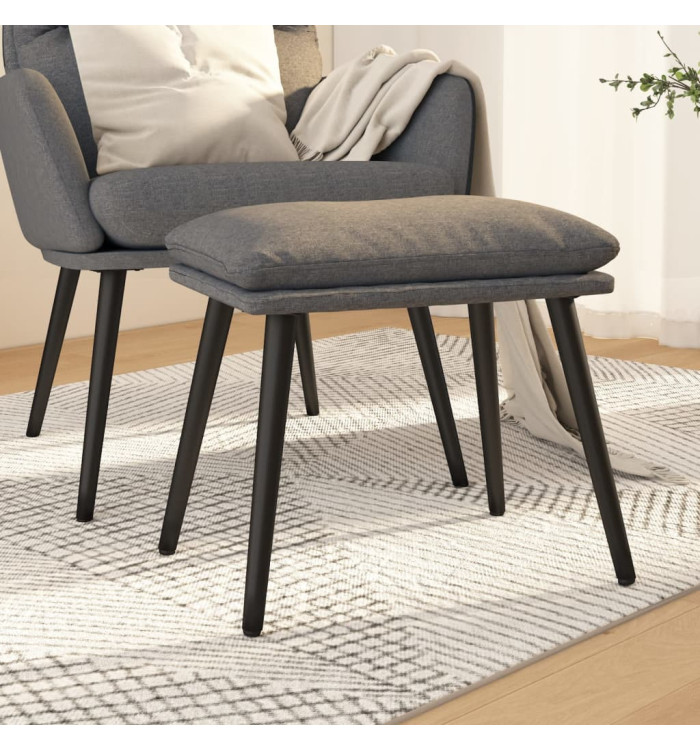 Repose-pied Gris clair 45x29,5x35 cm Tissu | Mobilier & Déco