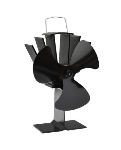 Ventilateur de poêle alimenté par chaleur 3 pales Noir | Mobilier & Déco