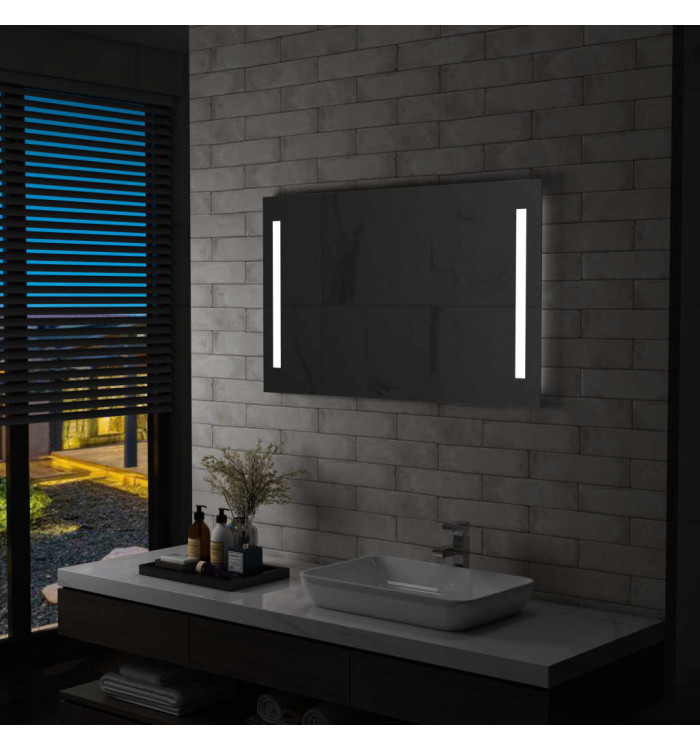 Miroir mural à LED pour salle de bains 100x60 cm | Mobilier & Déco