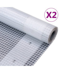 Bâches Leno 2 pcs 260 g/m² 3x10 m Blanc | Mobilier & Déco