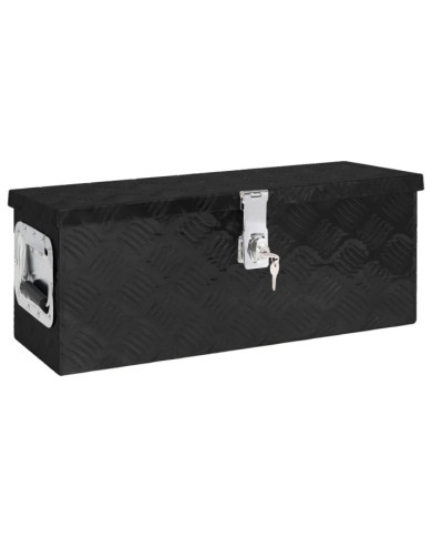 Boîte de rangement Noir 60x23,5x23 cm Aluminium | Mobilier & Déco