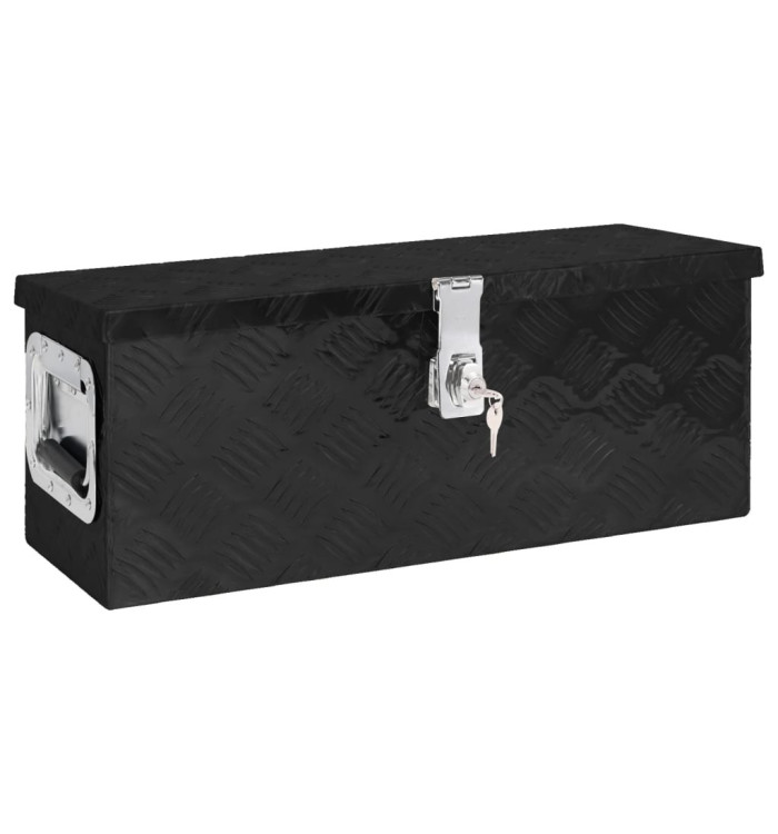 Boîte de rangement Noir 60x23,5x23 cm Aluminium | Mobilier & Déco
