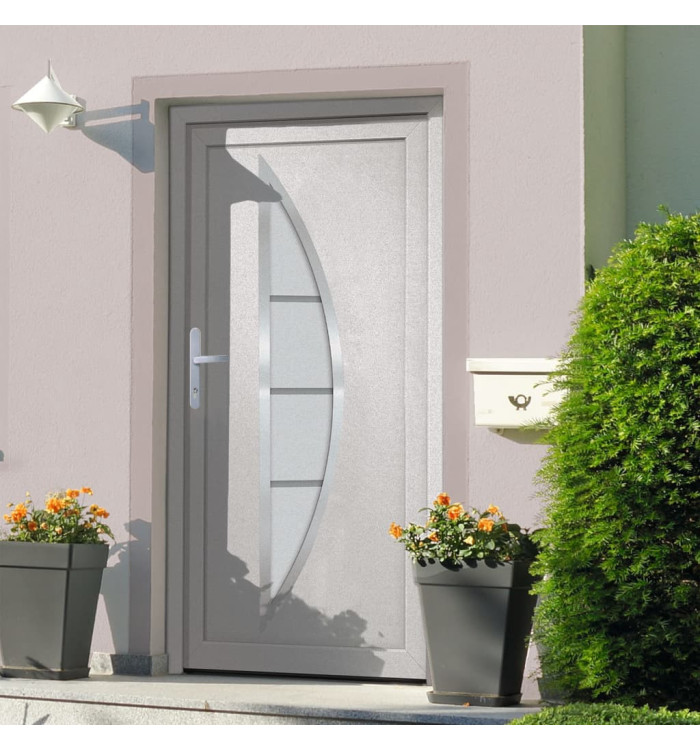 Porte d'entrée Blanc 108x208 cm PVC | Mobilier & Déco