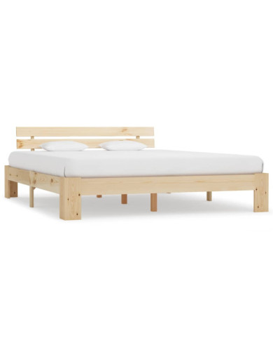 Cadre de lit sans matelas 160x200 cm bois massif de pin | Mobilier & Déco