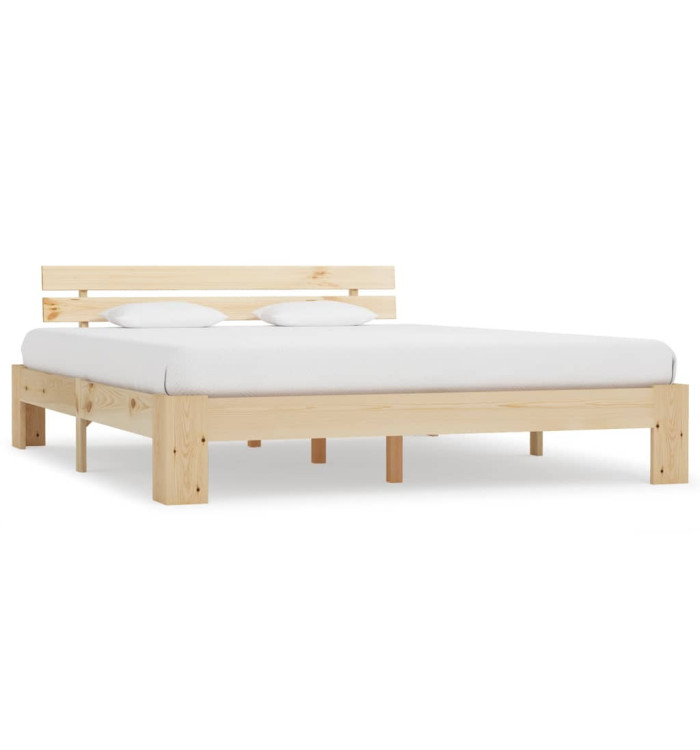 Cadre de lit sans matelas 160x200 cm bois massif de pin | Mobilier & Déco